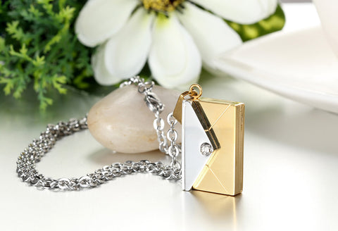 Mini Love Letter Necklace (Yellow Gold) – Easter Ahn Design