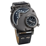 Boniskiss Fashion Watch With 2 Clocks Black