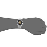 Boniskiss Watch for Men - Skeleton Mens Stainless Steel Band Black Bezel Automatic Mechanical Sport Wrist Watch