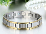Boniskisss New Fashion Magnetic Stainless Steel Bracelet Unisex Gold Silver