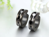 Boniskiss Stainless Steel Non-Piercing Clip on Hoop Hinged Huggie Earrings