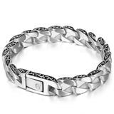 Boniskiss Amazing Stainless Steel Men's link Bracelet Biker Heavy Wide Chain Wristband Christmas Present