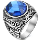 Boniskiss Mens Stainless Steel Ring Classic Vintage Gothic