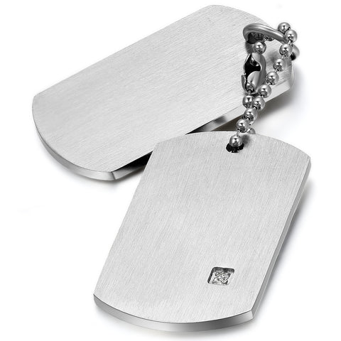 Boniskiss Stainless Steel Necklace with Plain Pendant for Men