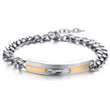 Boniskiss His Hers Stainless Steel You Are My Only Love Promise Link Chain Bracelet for Men Women Lovers