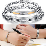 Boniskiss His Hers Stainless Steel You Are My Only Love Promise Link Chain Bracelet for Men Women Lovers