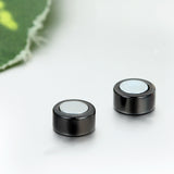 Boniskiss Stainless Steel Magnetic Clip On 8mm Stud Earrings Unisex Non Piercing