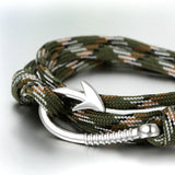 Boniskiss Nylon Rope Fish Hook Wrap Bracelet