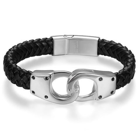 Boniskiss Stainless Steel Bracelet with Infinity Symbol for Men