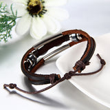 Boniskiss Infinity Leather Bracelet Wrist Wraps Braided Cuff Bangle