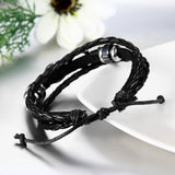 Boniskiss Infinity Bracelet Leather Wrist Wraps Braided Cuff Bangle