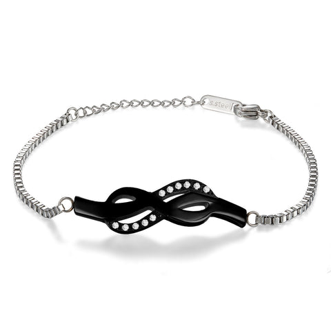 Boniskiss Stainless Steel Bracelet with Infinity Symbol for Couples
