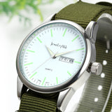 Boniskiss Japanese Quartz Analog Nylon Strap Watch with Auto Day Date