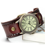 Boniskiss Leather Band Wtach with Roman Number
