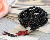 Boniskiss 6mm Wood Beads Buddhist Bracelet Tibetan Buddha Religious Falun Knot